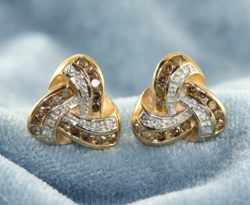2ct round cut brown white - 2ct,